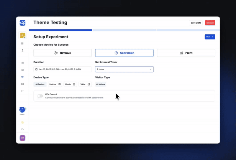 setup your experiment