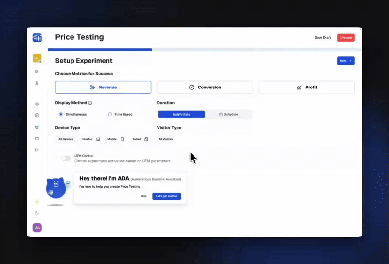 setup your experiment
